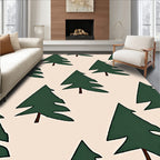Forest Green Evergreen Repeating Tree Rug