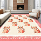 Playful Orange Tabby Cats Arrangement Rug