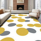 Abstract Ochre Gray Pebble Medley Rug