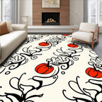 Whimsical Red Apple Garland Rug