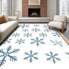 Winter Blue Snowflake Scatter Rug