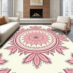 Pink Floral Mandala Repeating Rug
