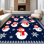 Charming Snowmen Winter Festival Rug