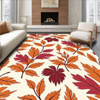 Autumn Leaf Branch Repeating Pattern Rug