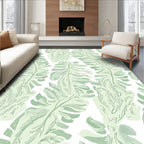 Pale Green Monstera Leaf Arrangement Rug