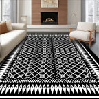 Monochromatic Intricate Lattice Border Rug