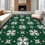 Evergreen White Starburst Medallion Rug