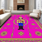 Vibrant Pink Royal Guard Medallion Rug