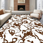 Brown Organic Splash Abstract Rug