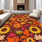 Autumn Harvest Sunflower Fig Botanical Rug