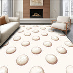 Cream Pearl Dot Scatter Rug