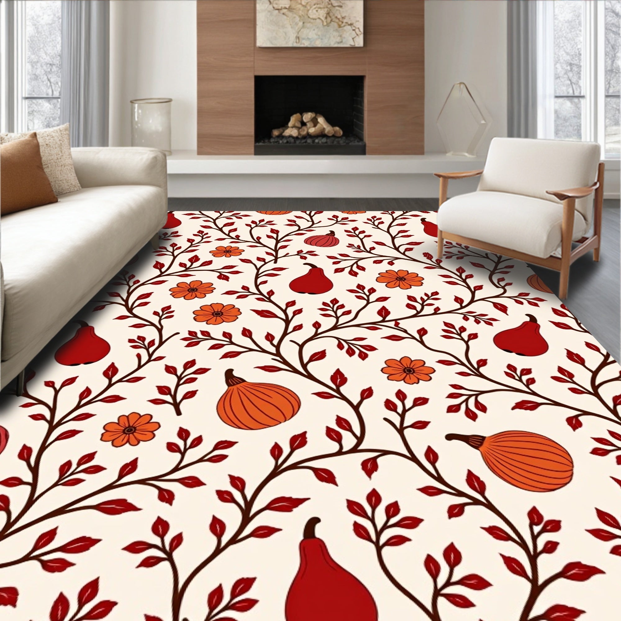 Gingko Pear Autumn Foliage Rug