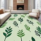 Green Foliage Branch Wall Mural Rug