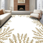 Golden Branch Corner Border Rug