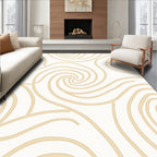 Neutral Swirl Flowing Abstract Rug
