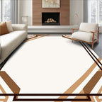 Geometric Warm Brown Art Deco Rug