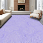 Lavender Swirl Abstract Topographical Rug