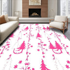 Pink Spruces Starry Bloom Arrangement Rug