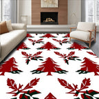 Crimson Pine Sprig Repeats Rug
