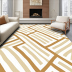 Earthy Tone Geometric Stripe Rug