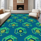 Emerald Hexagon Gemstone Repeat Rug