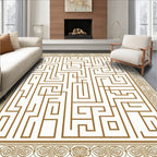 Golden Maze Border Rug