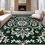 Emerald Garden Floral Medallion Rug