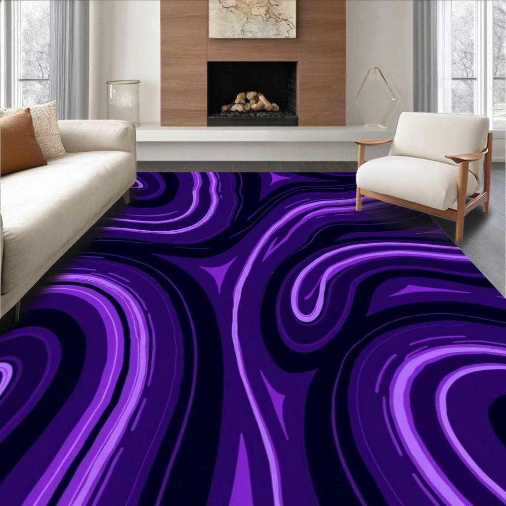 Deep Purple Swirl Agate Rug