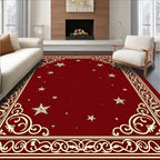 Crimson Starry Night Ornamental Rug