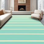 Aqua Cream Striped Horizon Rug