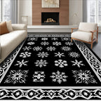 Winter Wonderland Snowflake Collection Rug