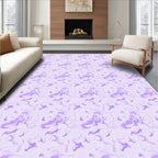 Lavender Swirl Abstract Watercolor Rug