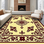 Ornate Floral Medallion Cream Rug