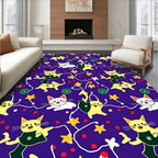 Whimsical Whiskers Feline Celebration Rug