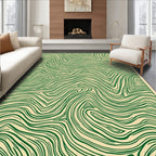 Emerald Swirl Topography Lines Rug