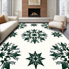 Dark Green Starburst Medallion Rug