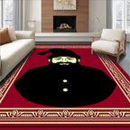 Crimson And Cream Traditional Portrait Rug