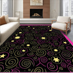Night Sky Swirl Starburst Medallion Rug