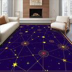 Cosmic Gold Starry Night Constellation Rug