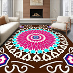 Vibrant Fuchsia Mandala Bloom Rug