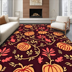 Autumnal Pumpkin Vine Garden Rug