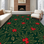 Crimson Bloom Botanical Radiance Rug