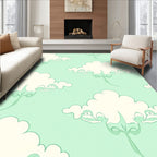 Delicate Mint Cloud Blossom Rug