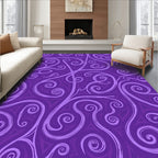 Purple Swirl Vine Organic Rug
