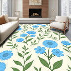 Sky Blue Daisy Meadow Rug