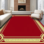 Crimson gold ornate border Rug