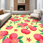 Pink Cherry Blossom Folk Art Rug