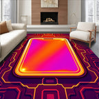 Cybernetic Gradient Neon Border Rug
