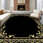 Ornate Gold Celtic Vine Border Rug