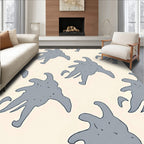 Amorphous Grey Organic Shape Rug